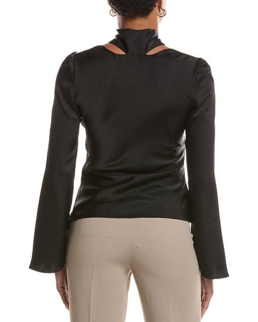 Estellina Black Solid Top