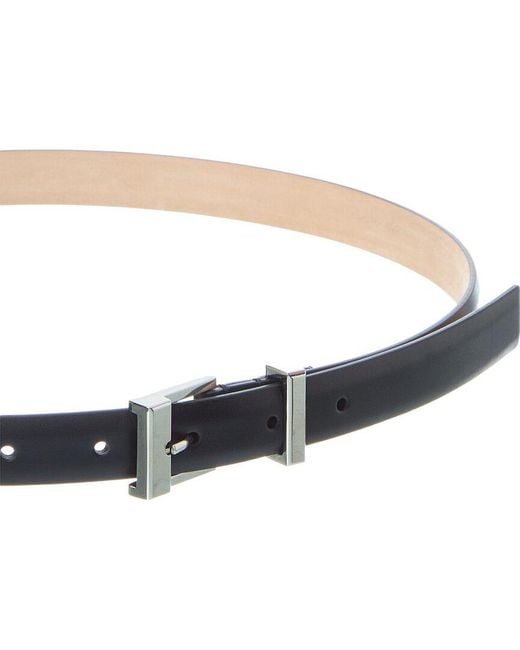 Khaite White Manhattan Leather Belt