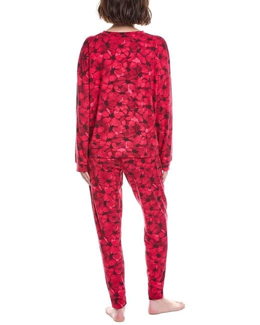 Sanctuary Red 2Pc Top & Jogger Pajama Set
