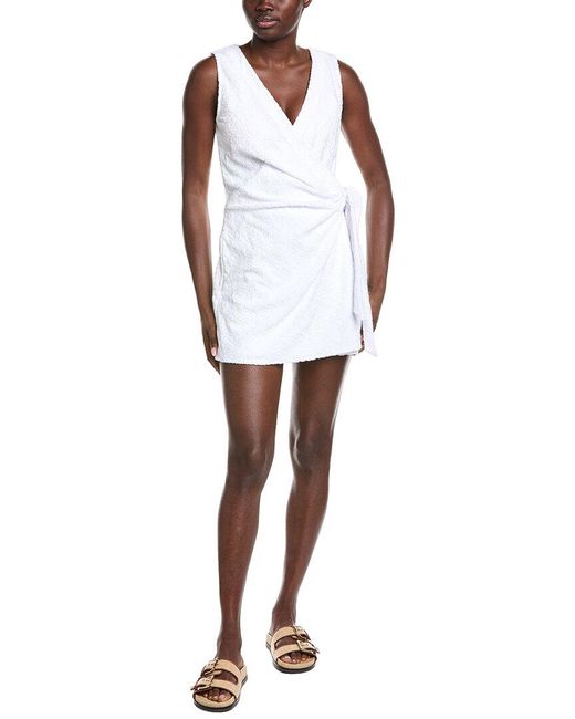 Tommy Bahama White Textured Spa Terry Romper
