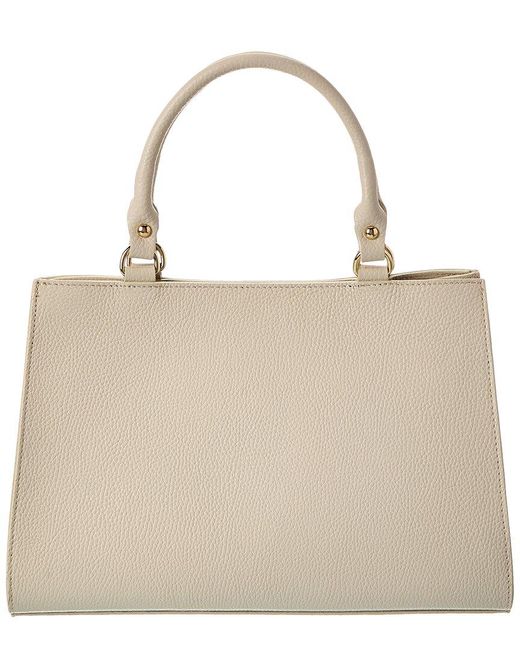 Persaman New York Natural Solene Contrast Stitch Tote