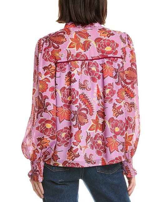 Fate Red Printed Blouse