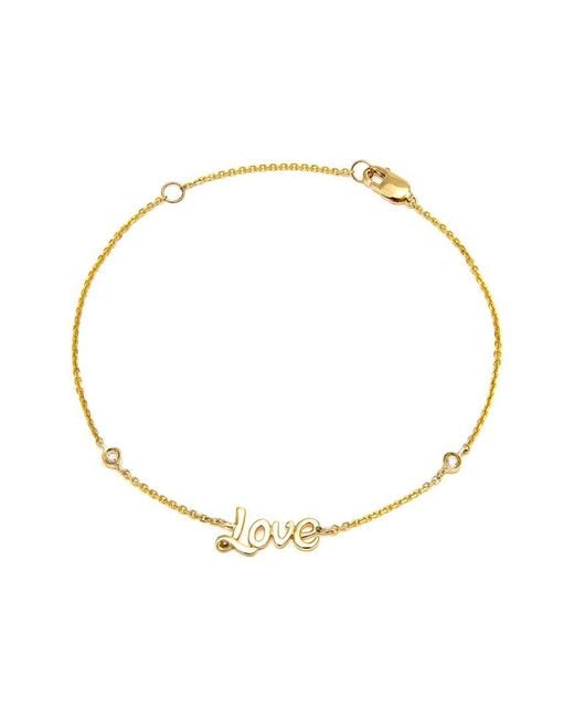 Diamond Select Cuts Metallic Love 14K 0.05 Ct. Tw. Diamond Bracelet