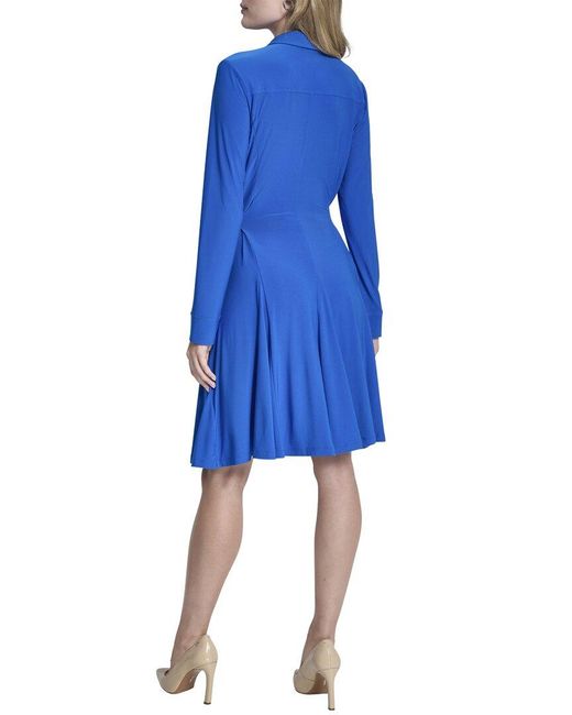 DKNY Blue Fit & Flare Dress