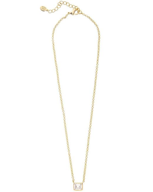 Rivka Friedman White 18k Plated Cz Pendant Necklace