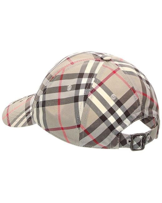 Burberry Pink Check Baseball Cap