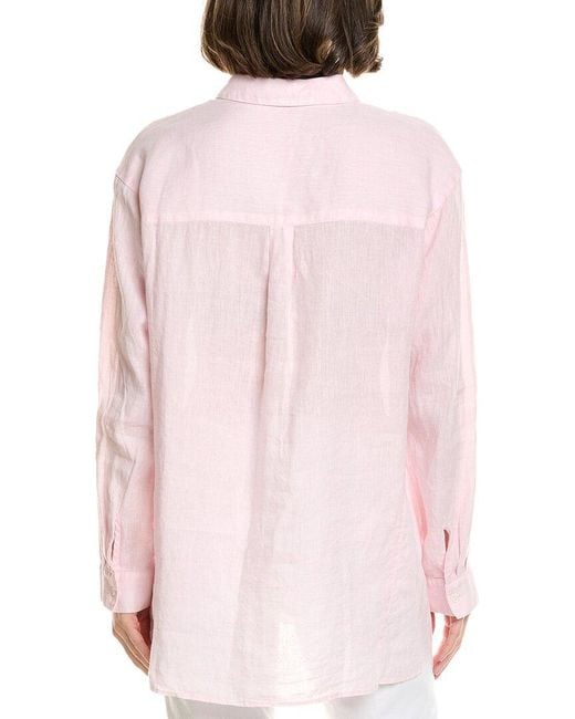 J.McLaughlin Pink Fallon Linen Blouse