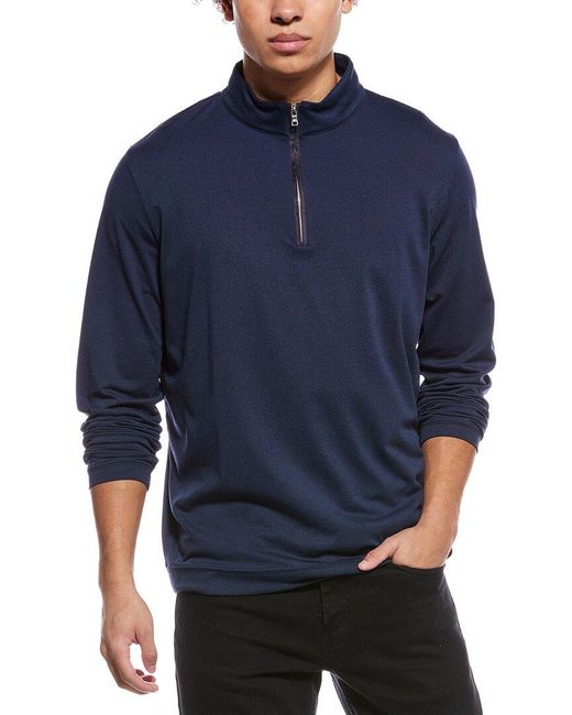Peter Millar Blue Albatross Pique 1/4-Zip Pullover for men