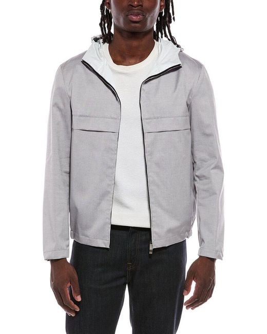 Canali Gray Rain Jacket for men