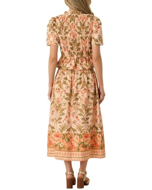 AMINA GLAM Orange 2Pc Blouse & Skirt Set