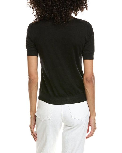 Prada Black Printed Wool Top