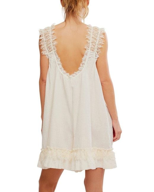 Free People White Wish Me Luck Romper