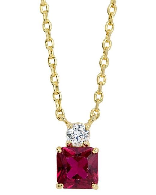 Savvy Cie Multicolor 18K Plated Cz Necklace