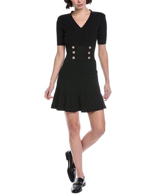 Stellah Black Knit Mini Dress