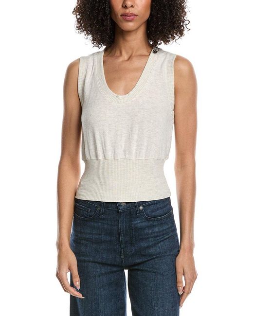 Project Social T Blue Kamora Heathered Cozy Scoop Neck Tank Top