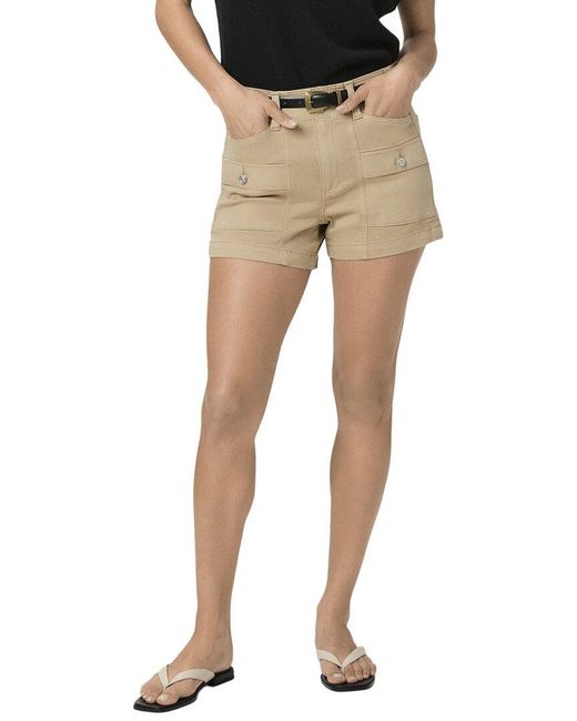 PAIGE Natural Olivia Cargo Vintage Raffia Tan Short