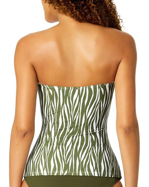 Anne Cole Black Twist Front Bandeau-Kini