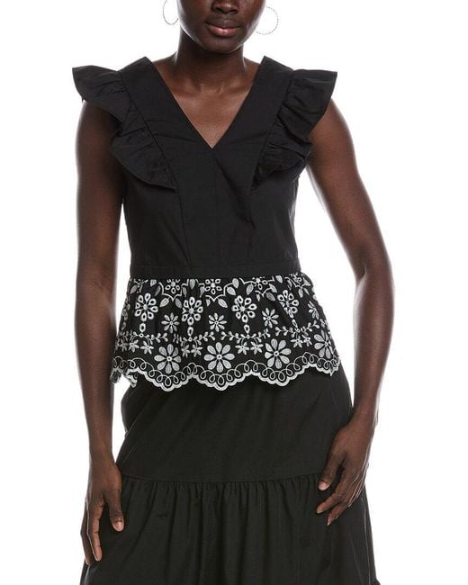 Nanette Lepore Black Sleeveless Top