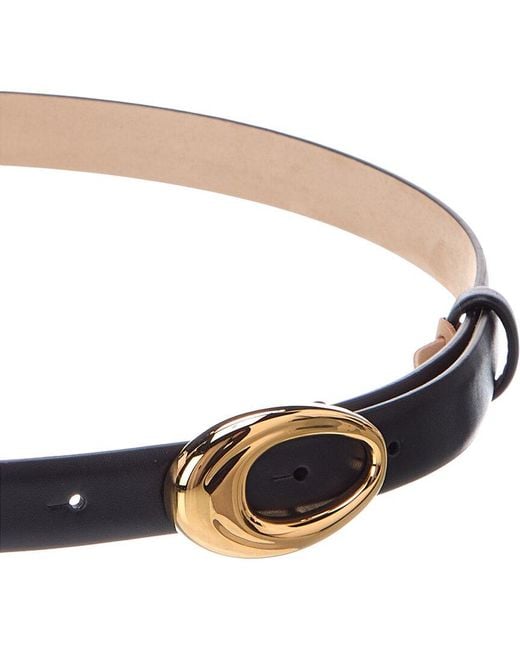 Khaite White Olivia Leather Belt