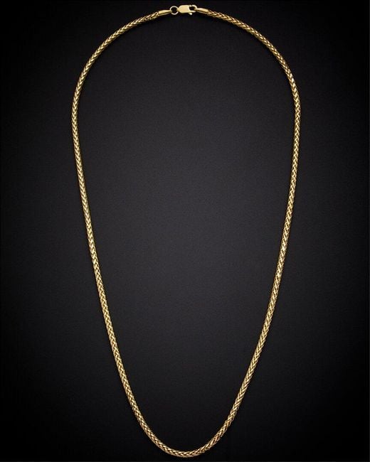 Italian Gold Black 14k Palm Link Necklace