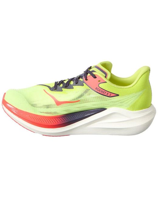 Hoka One One Green U Rocket X 3 Mesh Sneaker