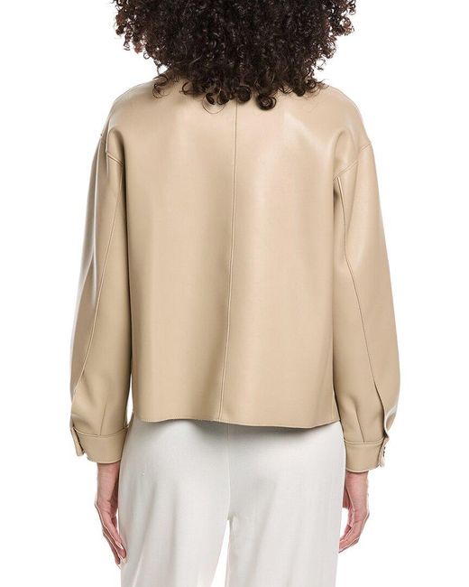 Kenneth Cole Natural Snap Front Short Trench Coat