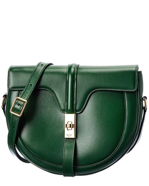 Céline Green Besace 16 Leather Shoulder Bag