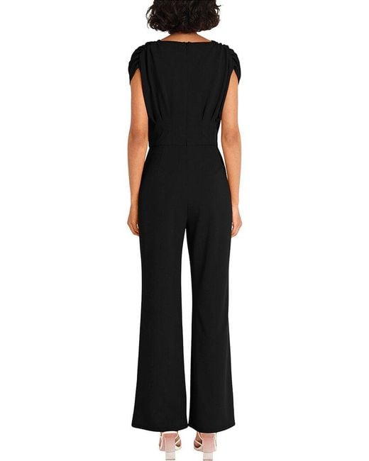 Maggy London Black V Neck Jumpsuit