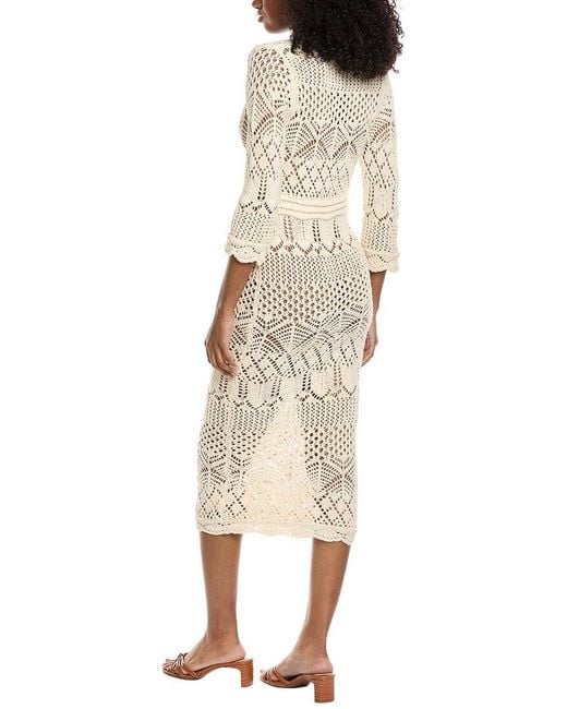 L'Agence Natural Dovie Mixed Pointelle Dress