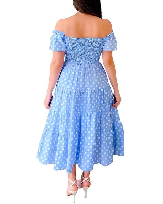Vincent Blue Midi Dress