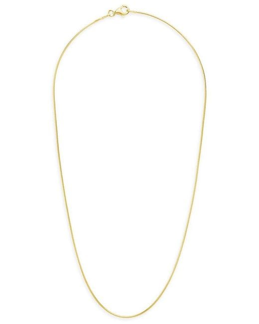 Sterling Forever Metallic 14K Plated Snake Chain Necklace