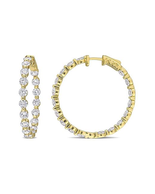 Lab Grown Diamonds Metallic Created Forever 14K 6.12 Ct. Tw. Lab-Grown Diamond Hoop Earrings
