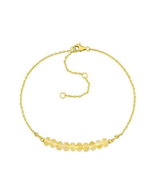Rina Limor Metallic 0.92 Ct. Tw. Citrine Bead Bar Bracelet