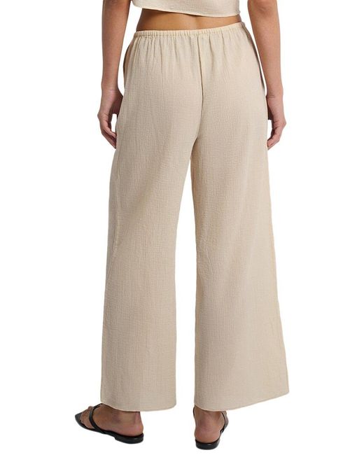 Onia Natural Crinkle Gauze Drawstring Pant