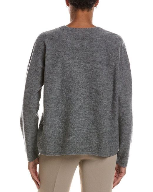 Eileen Fisher Gray Wool Sweater