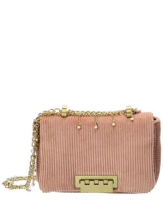 Zac Posen Zac Soft Earthette Mini Chain Shoulder Bag in Brown | Lyst