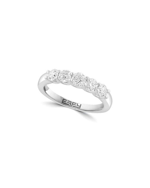Effy Fine Jewelry White 14K 0.95 Ct. Tw. Lab-Grown Diamond Ring