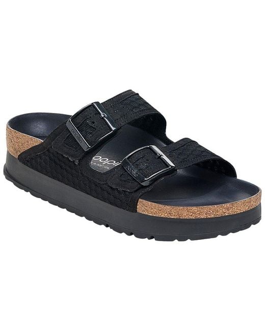 Birkenstock Black Arizona Flex Platform Mesh Sandal