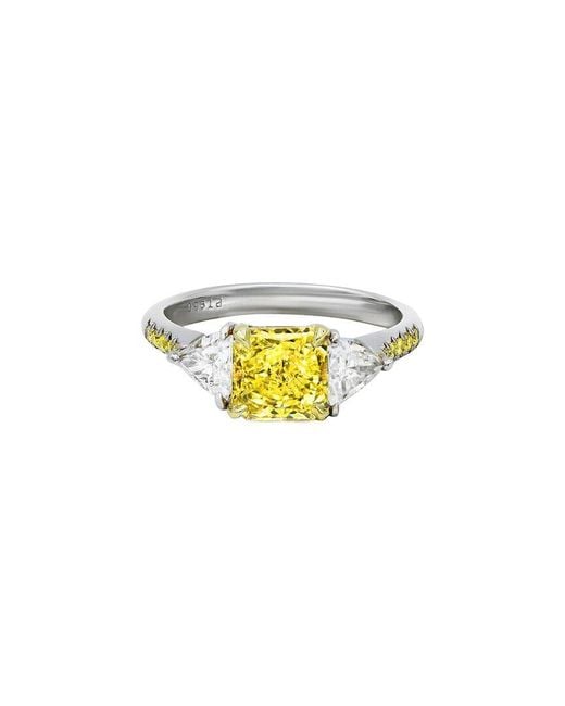 Diana M Fine Jewelry White Gold 1.42 Ct. Tw. Diamond Half-set Ring