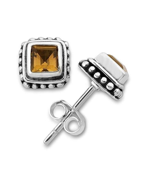 Samuel B. Metallic 0.50 Ct. Tw. Citrine Earrings