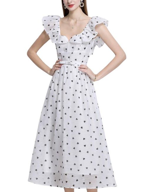Vincent White Midi Dress