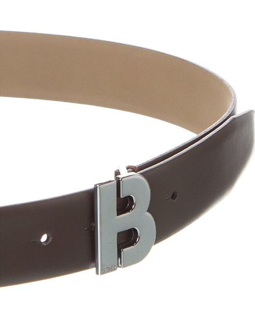 Boss Brown Icon Leather Belt for men