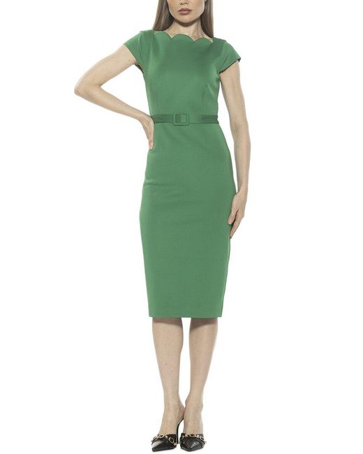 Alexia Admor Green Lavinia Sheath Dress