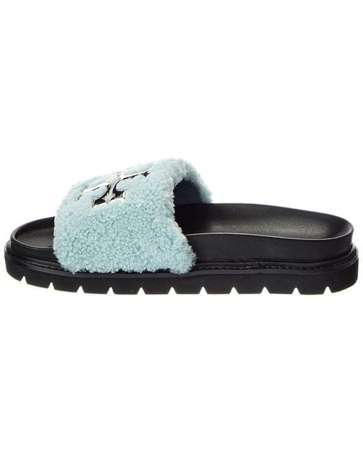 Tory Burch Multicolor Everly Shearling Flat