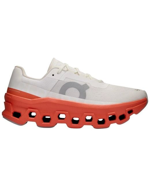 On Shoes Red Cloudmonster Running Shoe