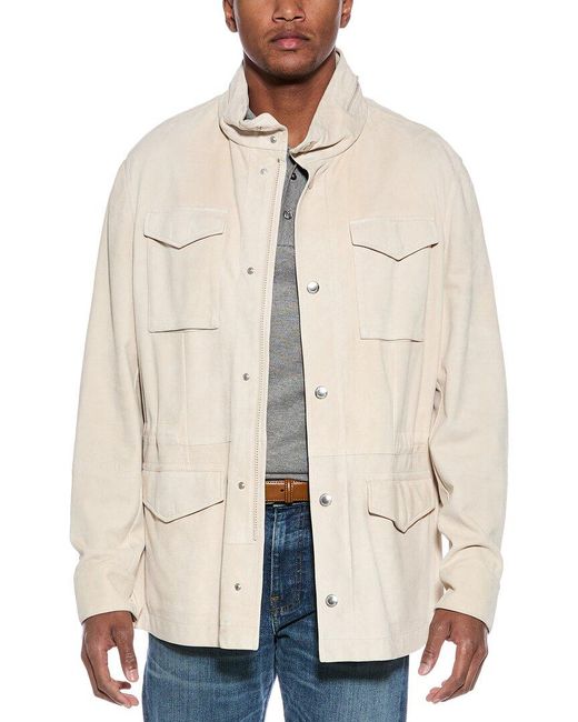 Brunello Cucinelli Natural Suede Jacket for men
