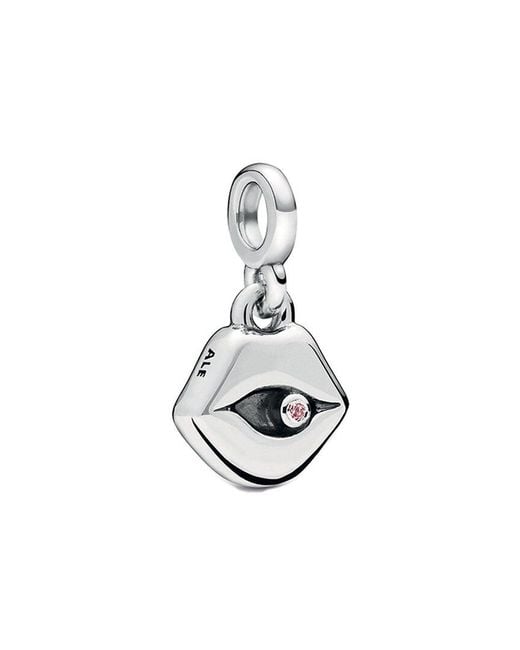 Pandora White Me Silver Cz Lips Dangle Charm