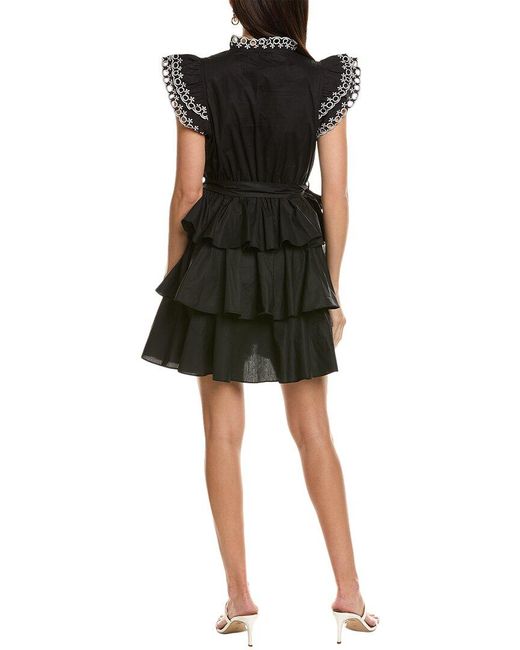 Stellah Black Tie Waist Mini Dress