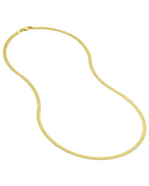 HAWLEY ST Metallic 14K Herringbone Necklace