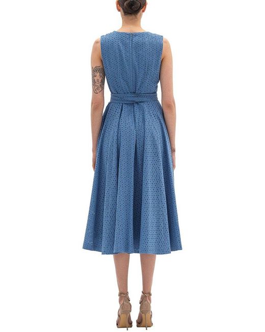 BGL Blue Sleeveless Midi Dress